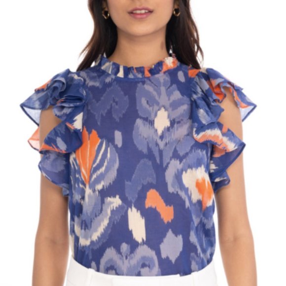 Banjanan Klara Top-Ikat Floral - Picture 1 of 2
